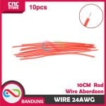 10PCS WIRE ABERDEEN RED WIRE CONECTING ELECTRONIC 10CM 24AWG