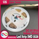 LED STRIP SMD 3528 SINGLE COLOUR DC 5V IP33 INDOOR PUTIH WHITE PER 5CM - Image 3