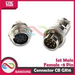 AVIATION PLUG CONNECTOR CB GX16 16MM SET MALE FEMALE - 8 PIN - Image 2