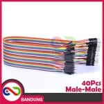 40PCS JUMPER CABLE KABEL 30CM MALE TO MALE DUPONT FOR BREADBOARD - Image 2