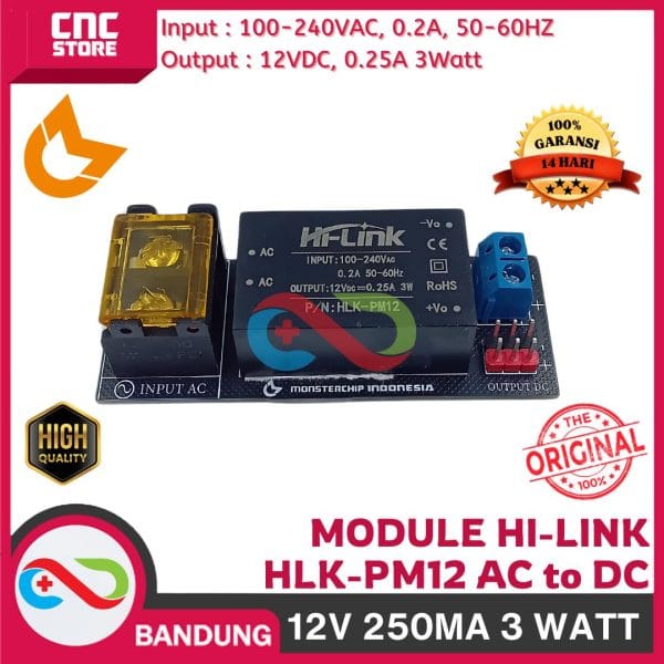 HI-LINK HLK-PM12 MODULE AC TO DC 12V 250MA 3 WATT