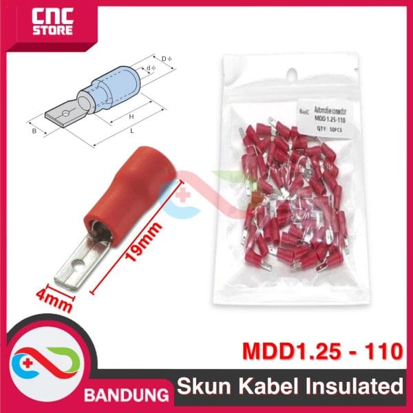 SKUN KABEL INSULATED MALE DISCONNECTS MDD 1.25-110 Kabel 0.8-1.5MM
