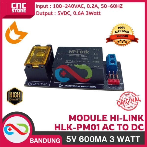 HI-LINK HLK-PM01 MODULE  AC TO DC 5V 600MA 3 WATT