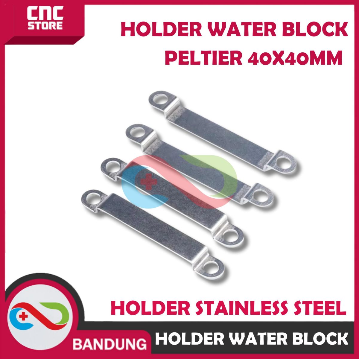 HOLDER WATER BLOCK PENJEPIN WATER BLOK PELTIER 40X40MM STAINLESS STEEL - Image 3