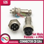 AVIATION PLUG CONNECTOR CB GX16 16MM SET MALE FEMALE - 4 PIN - Image 2