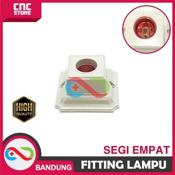 FITTING LAMPU PLAFON SEGI EMPAT MANGKOK LAMPU