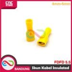 SKUN KABEL FULLY VINYL FEMALE INSULATED FDFD 5.5 Kabel 4mm-6mm - KUNING pasangan dengan MDD 5.5