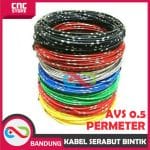 KABEL BINTIK SERABUT TEMBAGA OTOMOTIF MOBIL MOTOR STANDARD JEPANG - AVSS 0.5 -HITAM PERMETER - Image 2