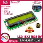 LCD Character 16x2 1602 5V – Modul Layar Hijau dengan Backlight, Tanpa I2C