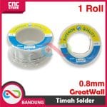 TIMAH SOLDER KECIL GREATWALL DIAMETER 0.8 ALLOY 60 / 40 1 ROLL