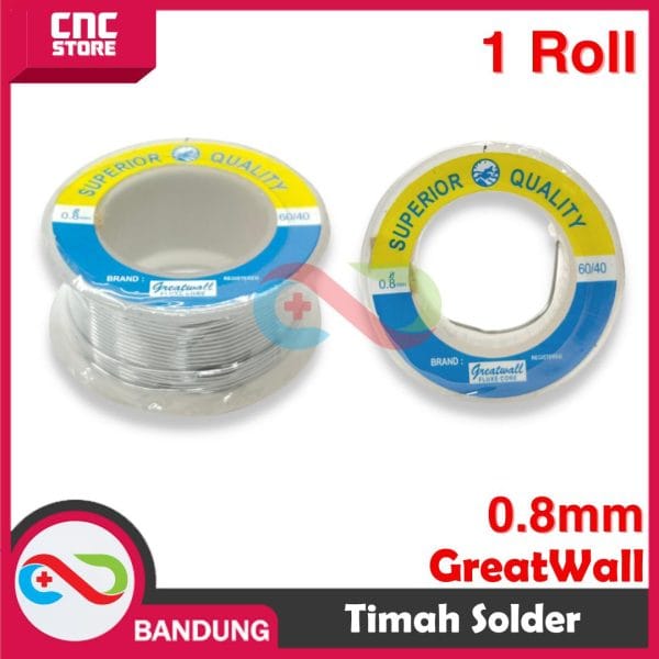 TIMAH SOLDER KECIL GREATWALL DIAMETER 0.8 ALLOY 60 / 40 1 ROLL