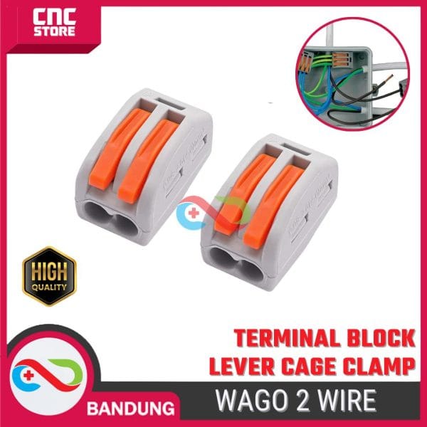 WAGO 2 WIRE TERMINAL BLOCK LEVER CAGE CLAMP