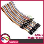 40PCS JUMPER CABLE KABEL 30CM MALE TO MALE DUPONT FOR BREADBOARD - Image 4