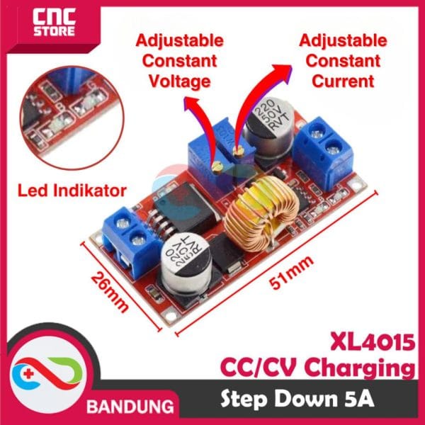 XL4015 DC-DC CC CV STEP DOWN LITHIUM CHARGER BUCK ADJUSTABLE POWER SUPPLY 5A