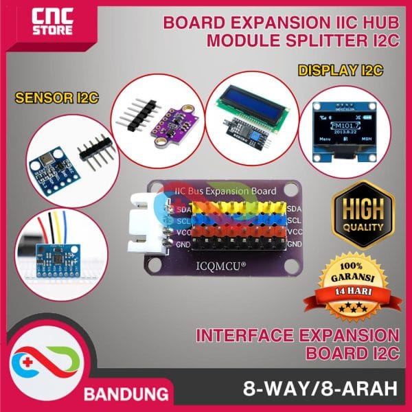 IIC HUB Modul Splitter I2C Hub Antarmuka Papan Ekspansi Board Expansion Komunikasi 8 Arah 8 Way