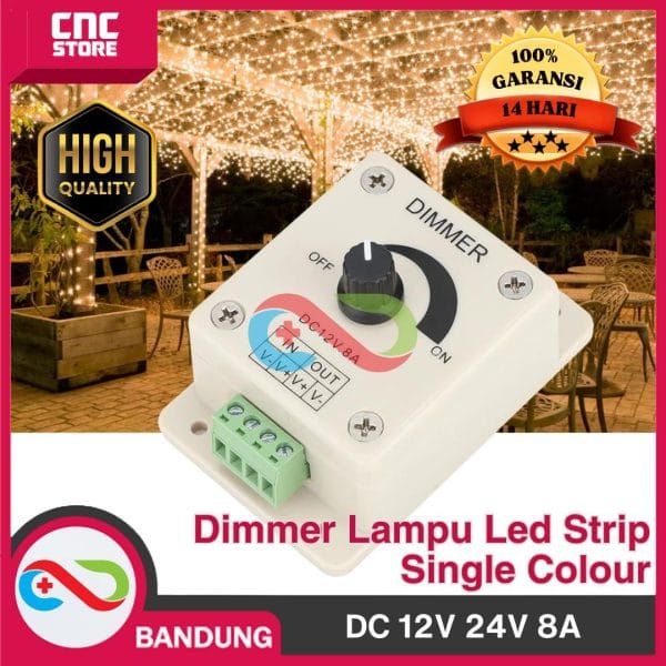 Dimmer Lampu Led Strip Single Colour DC 12V 24V 8A