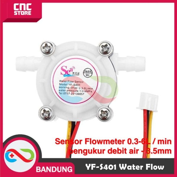 YF-S401 WATER FLOW SENSOR FLOWMETER 0.3-6L/MIN PENGUKUR DEBIT AIR - 3.5MM