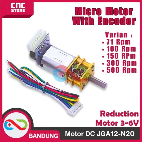 MOTOR DC JGA12 N20 DC 3-6V HIGH TORQUE MICRO DC GEARBOX JGA12-N20 -300 RPM
