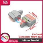 CONNECTOR KONEKTOR KABEL NV-F12/F13/F14/F15 SAMBUNGAN KABEL 1 LUBANG KE 5 - NV-F15 ORANGE - Image 2