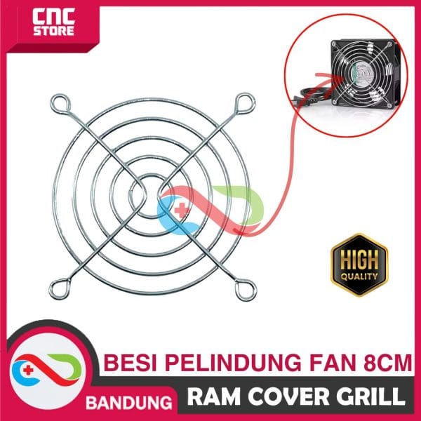 RAM COVER GRILL BESI PELINDUNG TUTUP KIPAS FAN 8CM 8 CM JARING GUARD