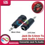 Converter Jack dc 5.5mm ke jack audio mono 3.5mm soket dc bor mini drill - Image 3