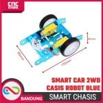 CHASSIS ALUMINUM ROBOT SMART CAR 2WD CHASSIS ROBOT BLUE - Image 2