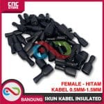 SKUN KABEL FULLY VINYL FEMALE INSULATED FDFD 1.25 KABEL 0.5MM-1.5MM- HITAM - Image 2