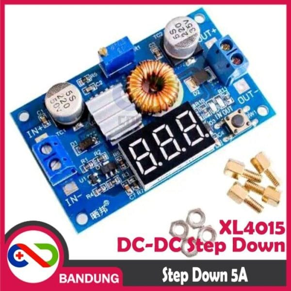 MODULE STEP-DOWN XL4015 ADJUSTABLE DC TO DC BUCK CONVERTER 5A VOLTMETER DISPLAY