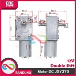 MOTOR DC GEARBOX JGY370 DOUBLE SHAFT SELF LOCKING  DC WORM HIGH TORQUE JGY 370 DOUBLE AS -90 RPM - Image 5