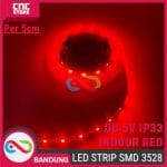 Lampu LED Strip SMD 3528 Merah DC 5V – Single Colour IP33 (Indoor Only) per 5cm - Image 5