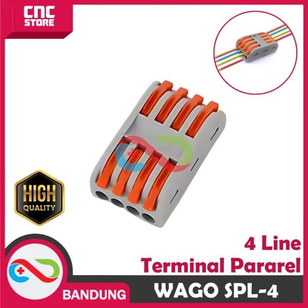 TERMINAL PARALEL 4 LINE KONEKTOR SAMBUNGAN CONNECTOR BLOCK WAGO SPL-4