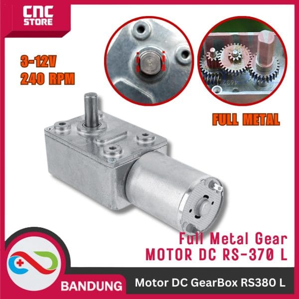 GearBox Motor DC Gear Box High Torque JGY370 370 RS-370 L Siku Worm Gear Dinamo DC Motor