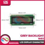 LCD CHARACTER 16X2 1602 5V GREY BACKLIGHT MODULE - Image 3