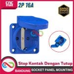 SOCKET PANEL MOUNTING 2P 16A IP45 E 312 EWIG STEKER STOP KONTAK DENGAN TUTUP