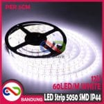 LAMPU LED STRIP LIGHT MATA BESAR 5050 SMD IP44 OUTDOOR 5 CM PUTIH