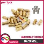 SPACER PCB METAL LOGAM 10x3MM FEMALE COOPER SPACER KUNINGAN HEXAGON PLUS BAUD - Image 2