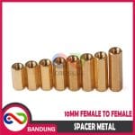 SPACER PCB METAL LOGAM 10x3MM FEMALE COOPER SPACER KUNINGAN HEXAGON PLUS BAUD - Image 3