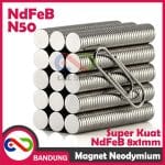 MAGNET NEODYMIUM NDFEB BULAT PERMANEN 8X1MM