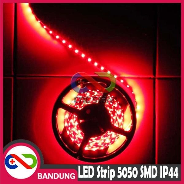 LAMPU LED STRIP LIGHT MATA BESAR 5050 SMD IP44 OUTDOOR 5 CM MERAH