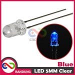 10PCS LED F5 5MM SUPER BRIGHT BLUE BIRU CLEAR - Image 3