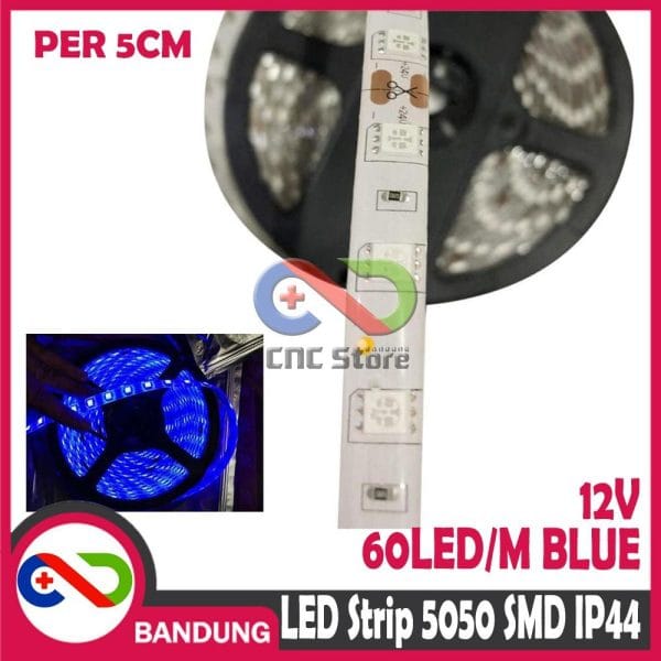 LAMPU LED STRIP LIGHT MATA BESAR 5050 SMD IP44 OUTDOOR 5 CM BIRU