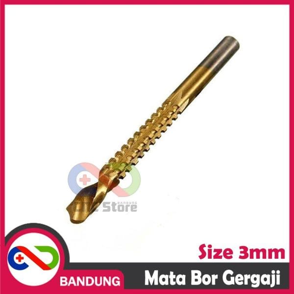 MATA BOR GERGAJI 3MM TITANIUM DRILL 2 FUNGSI PLUS ADAPTOR