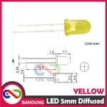 10PCS LED 5MM SUPER BRIGHT YELLOW KUNING DIFFUSED - Image 3