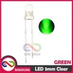 10PCS LED 3MM F3 SUPER BRIGHT GREEN HIJAU CLEAR