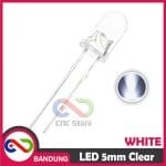 10PCS LED 5MM SUPER BRIGHT WHITE PUTIH CLEAR - Image 2