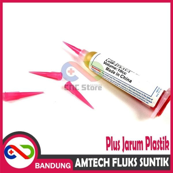 AMTECH FLUKS SUNTIK SIONGKA SOLDER / SONGKA PASTA 10CC PLUS JARUM PLASTIK