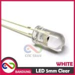 10PCS LED 5MM SUPER BRIGHT WHITE PUTIH CLEAR - Image 4