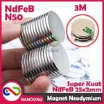 MAGNET NEODYMIUM NDFEB BULAT PERMANEN 25X2MM