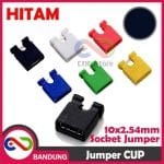 20PCS JUMPER CAP SOCKET SOKET 2.54MM 2.54 BLACK HITAM