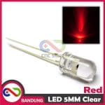 10PCS LED F5 5MM SUPER BRIGHT RED MERAH CLEAR - Image 2